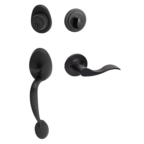 Sure-Loc Hardware Sure-Loc Hardware Alta Handleset, Snowbird Handleset Trim, Flat Black, Right hand AT507-SB RH FBL - main
